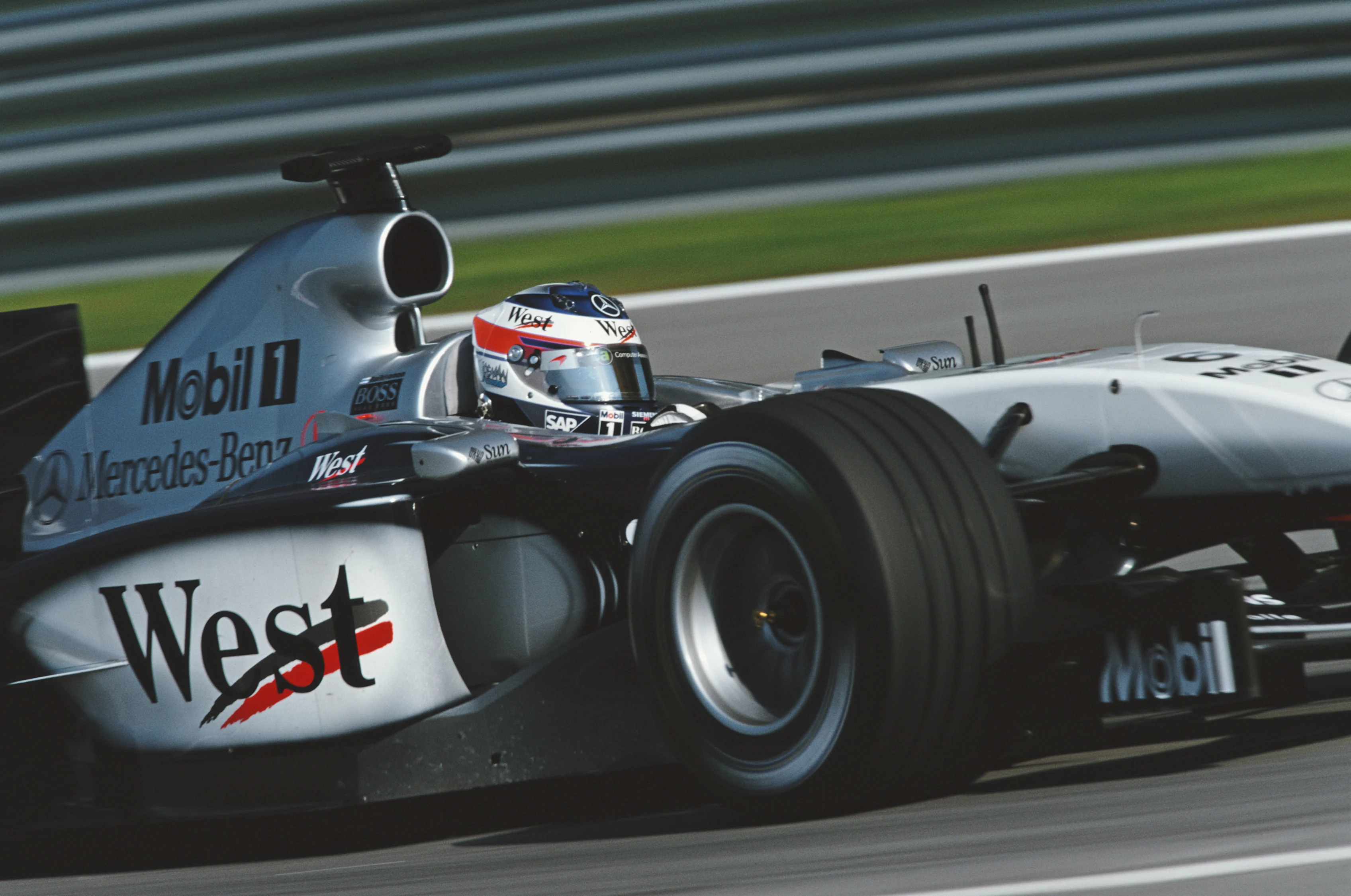 Kimi Raikkonen of Finland drives the #6 West McLaren Mercedes McLaren MP4-17D Mercedes V10 during